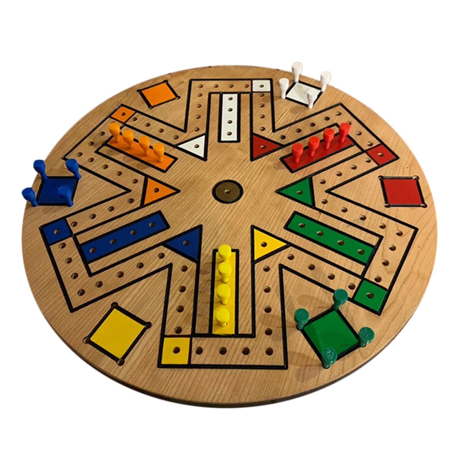 Wooden Ludo Board Game Family Dice Games Set for Kids Adults Multiplayer