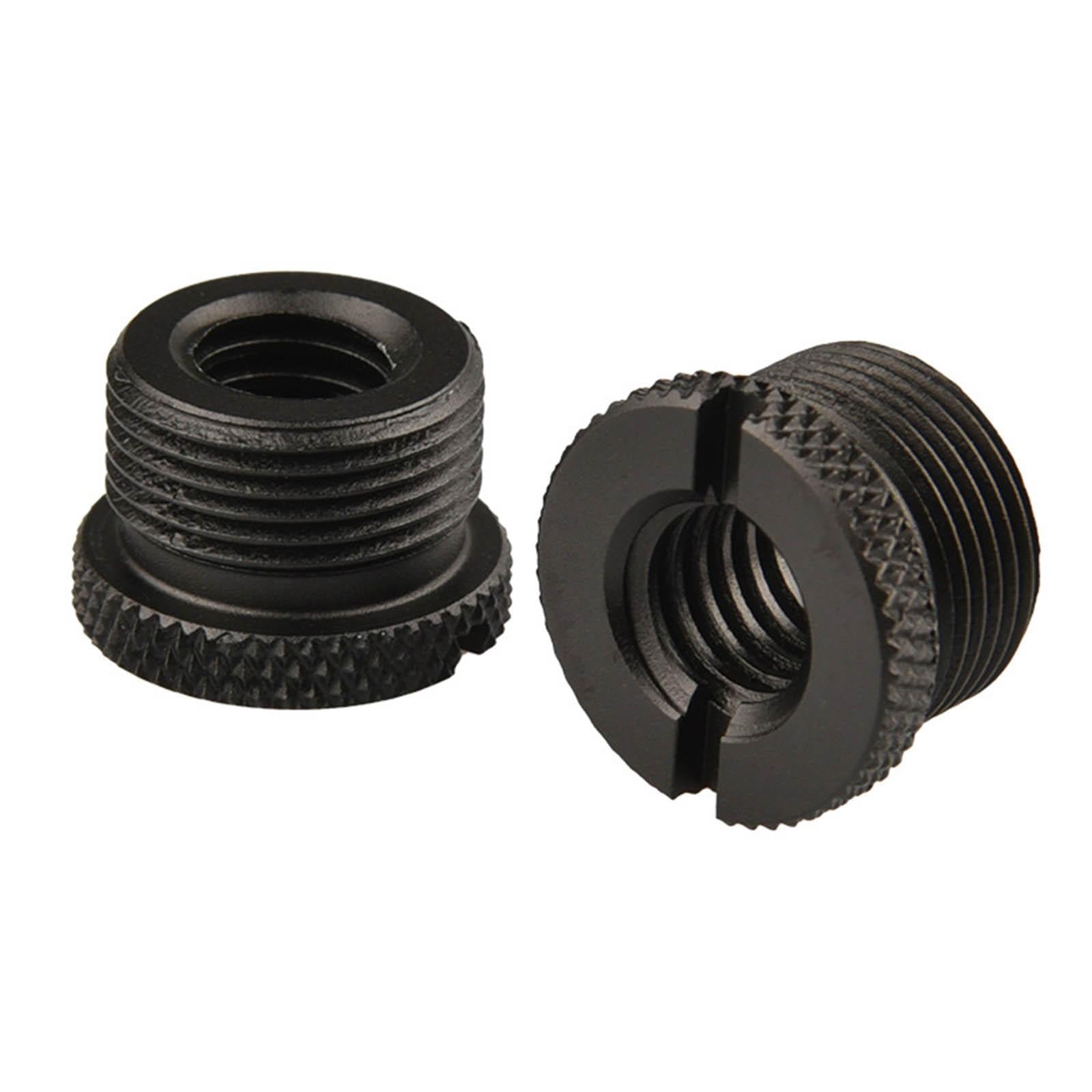 8 Count Microphone Screw Adapter Thread Black Sturdy and Firm Non Slip