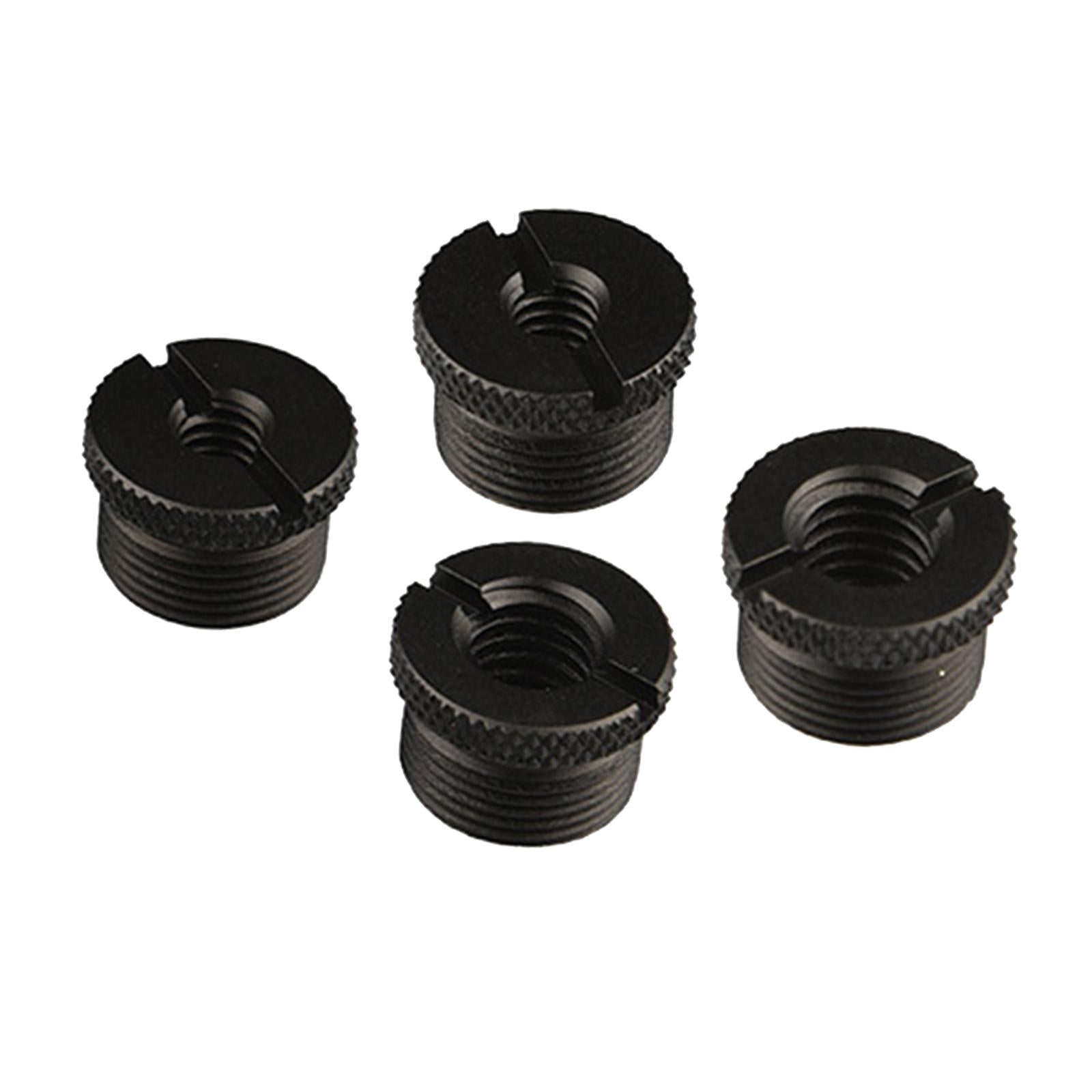 8 Count Microphone Screw Adapter Thread Black Sturdy and Firm Non Slip