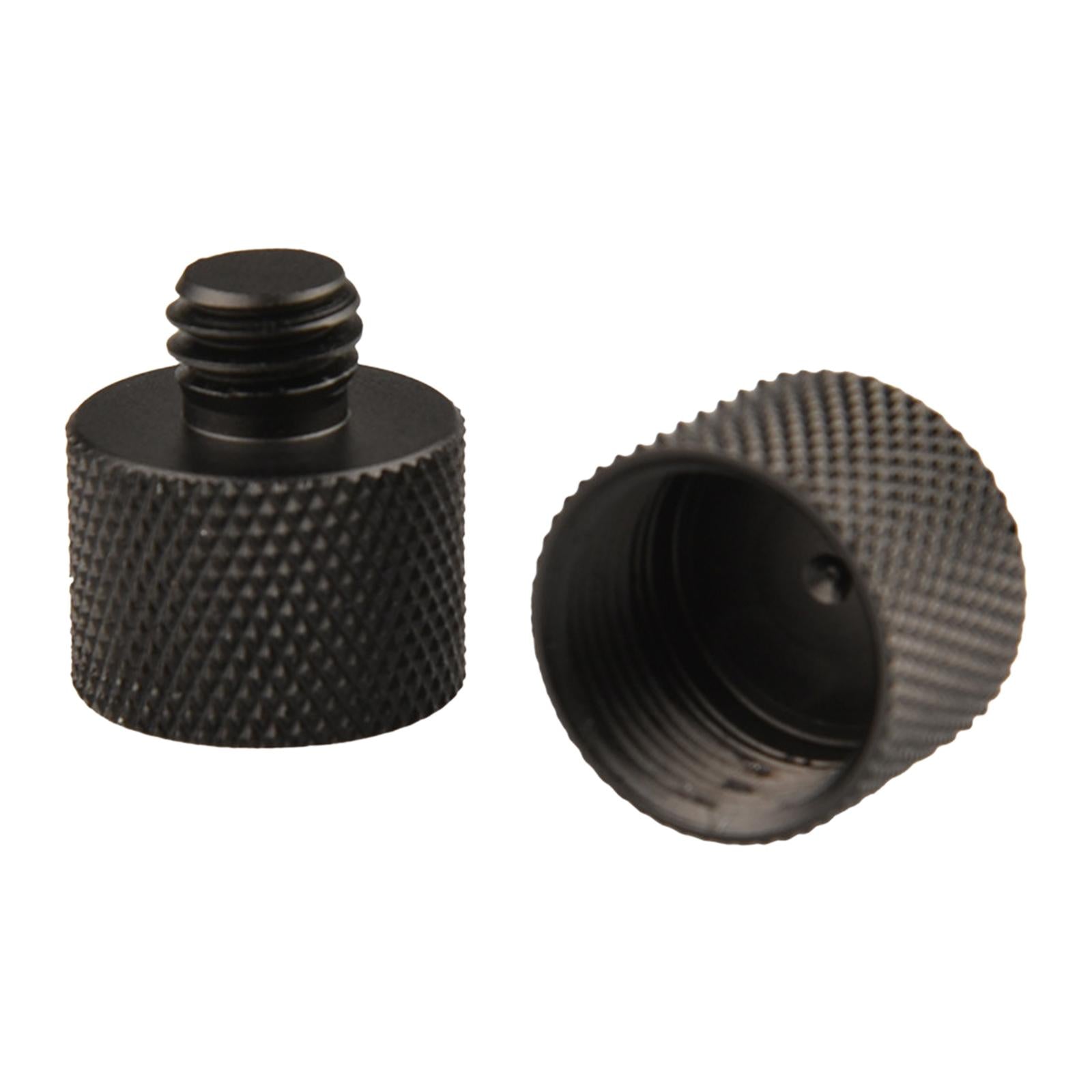 8 Count Microphone Screw Adapter Thread Black Sturdy and Firm Non Slip