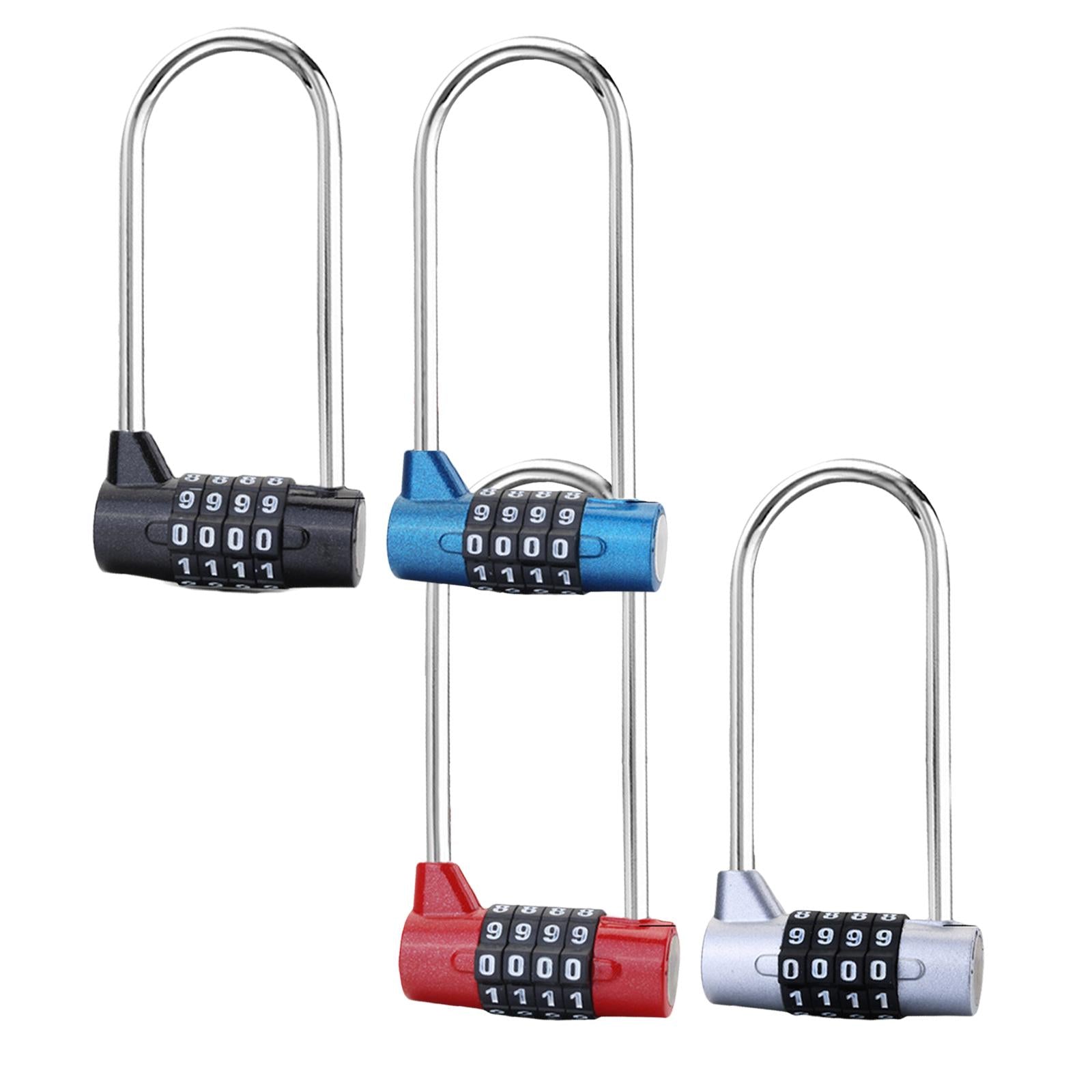 4 Digit Combination Lock Outdoor Safety Lock Password Lock for Toolbox Gate Black