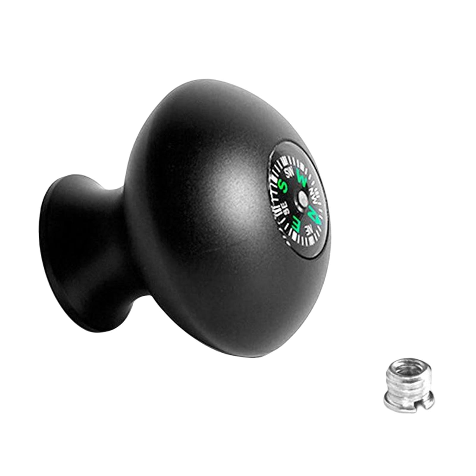 Monopod Walking Stick Knob with Compass 1/4 to 3/8 Hole for Walking Climbing