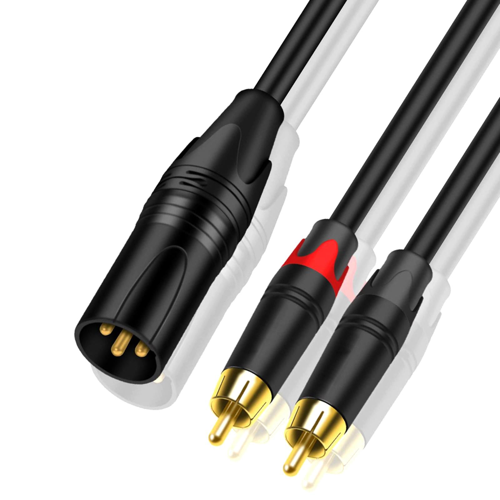 XLR to Dual HiFi Stereo Audio Connection Shielded for Recorders Male 0.5M