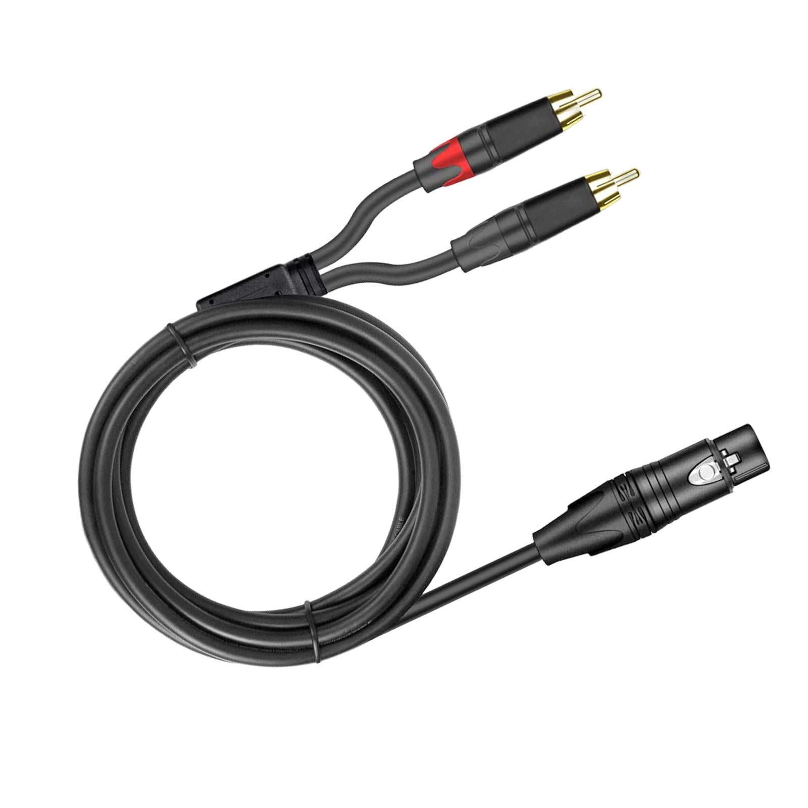 XLR to Dual HiFi Stereo Audio Connection Shielded for Recorders Male 1M