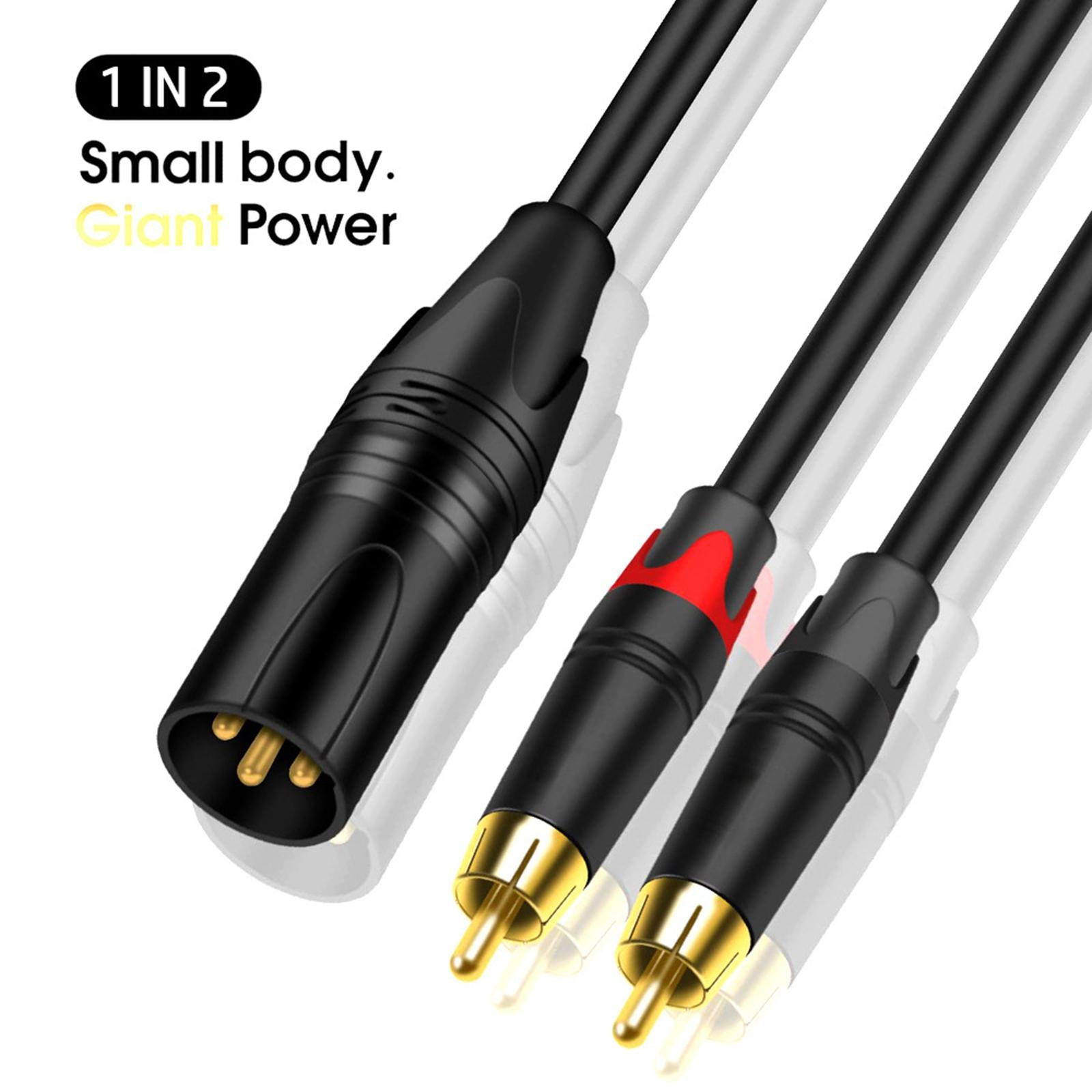 XLR to Dual HiFi Stereo Audio Connection Shielded for Recorders Male 5M