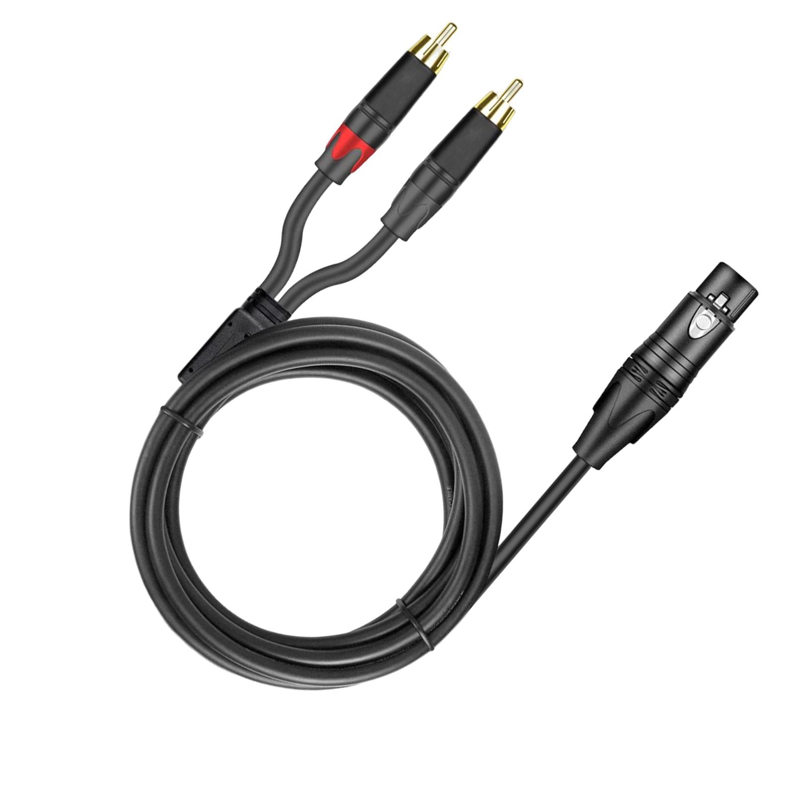 XLR to Dual HiFi Stereo Audio Connection Shielded for Recorders Female 1M