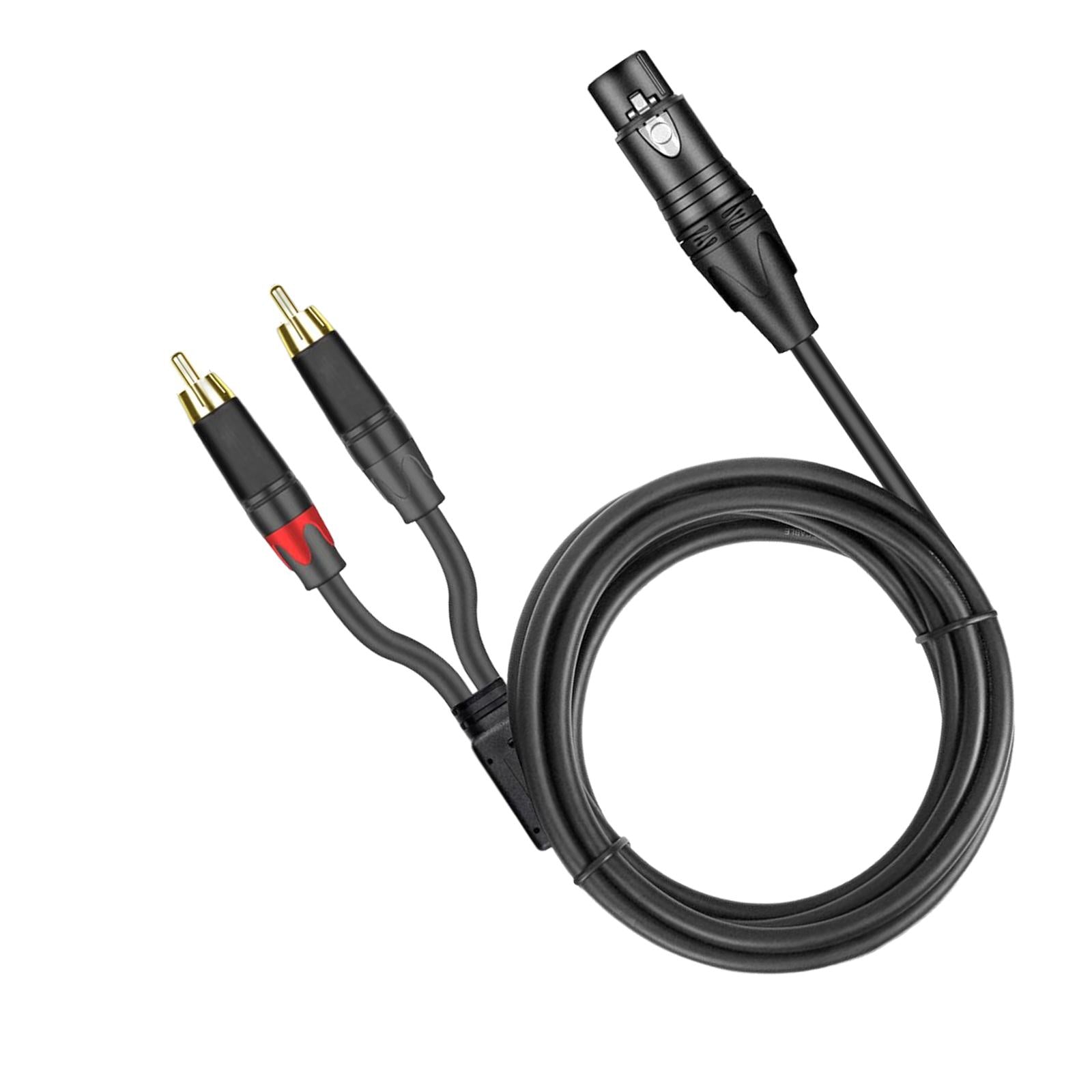 XLR to Dual HiFi Stereo Audio Connection Shielded for Recorders Female 2M