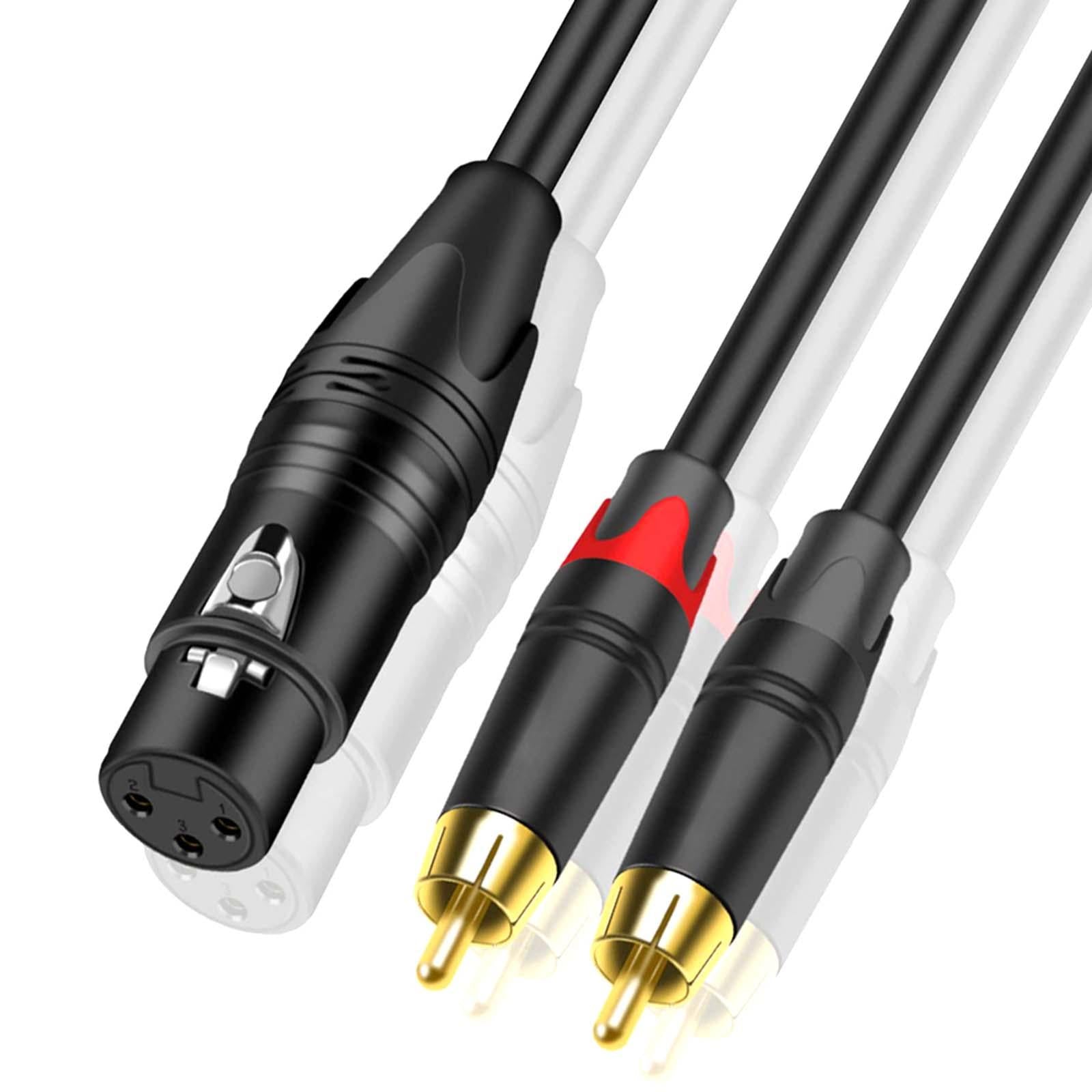 XLR to Dual HiFi Stereo Audio Connection Shielded for Recorders Female 5M