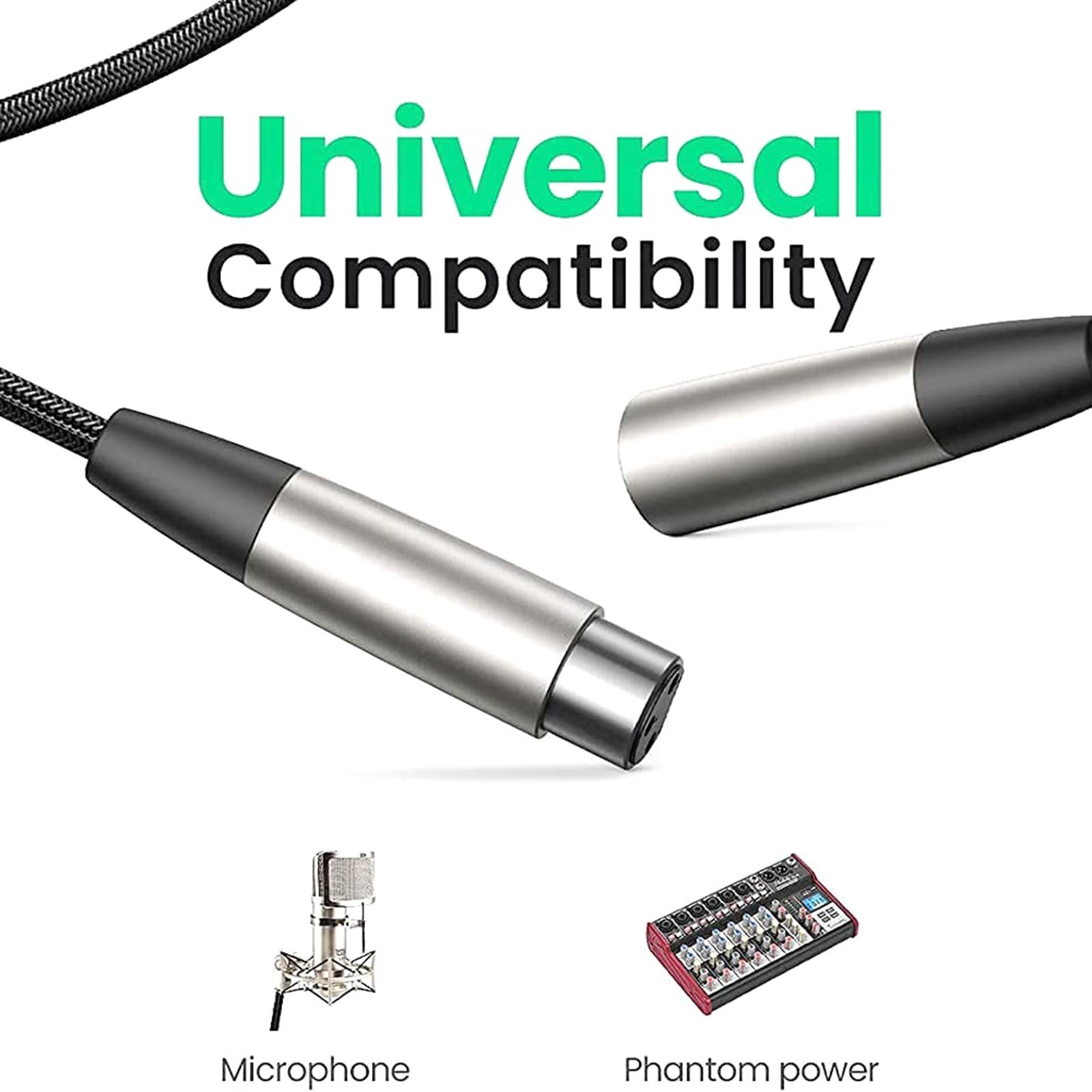 XLR Microphone Cable XLR Wire for Microphone Amplifier Studio Recording 0.3m