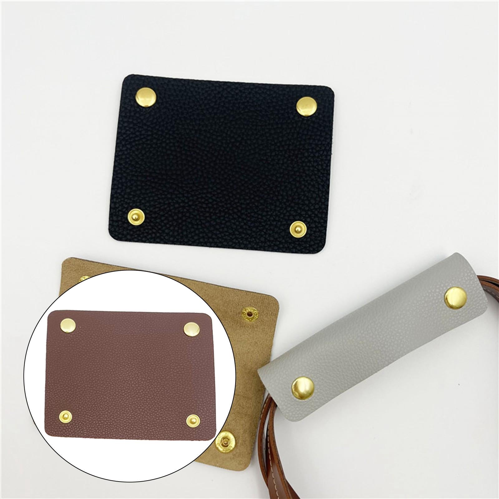 Handbag Grip Sleeve Cover Handle Grip Sleeve PU Leather for Wallet Purse Brown