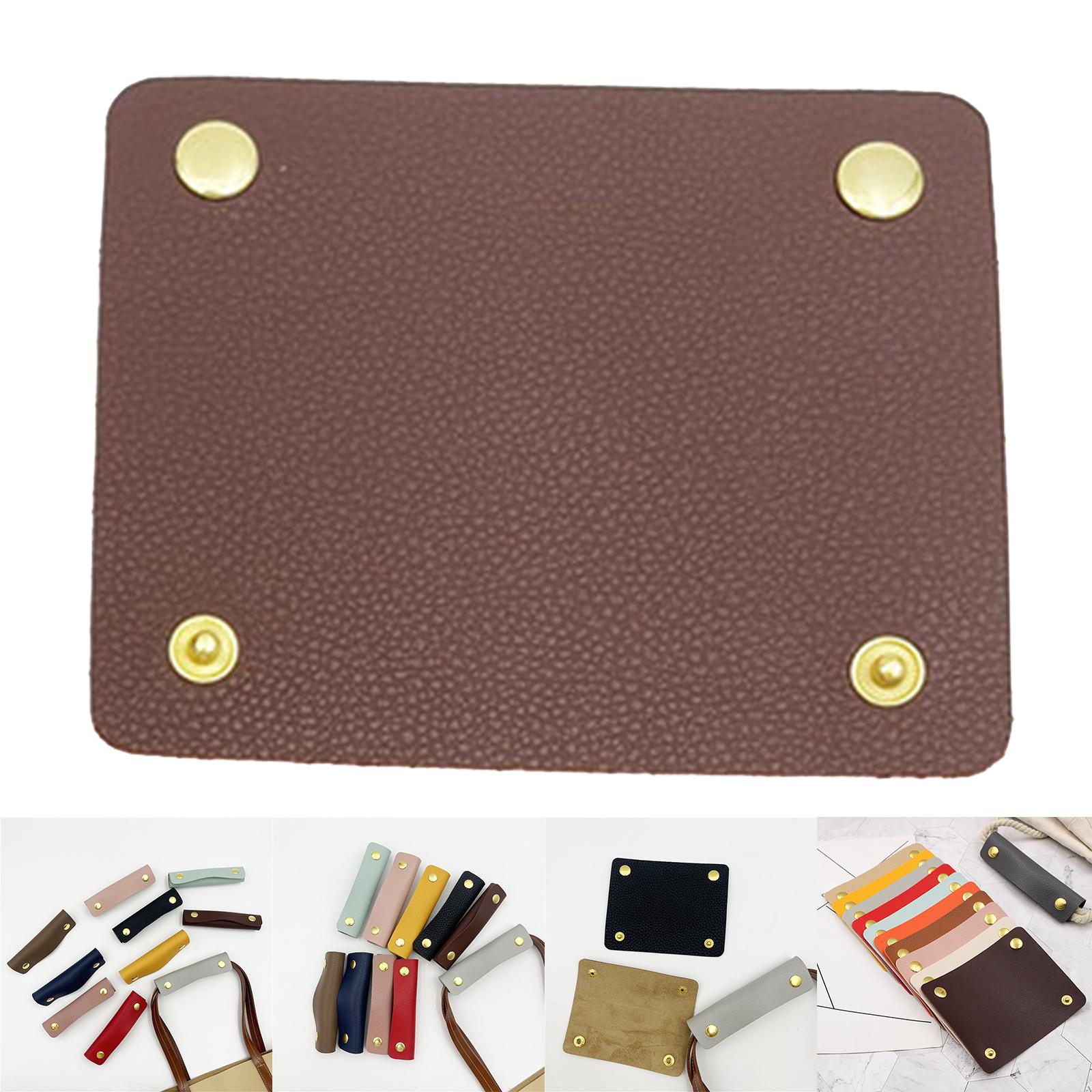 Handbag Grip Sleeve Cover Handle Grip Sleeve PU Leather for Wallet Purse Brown