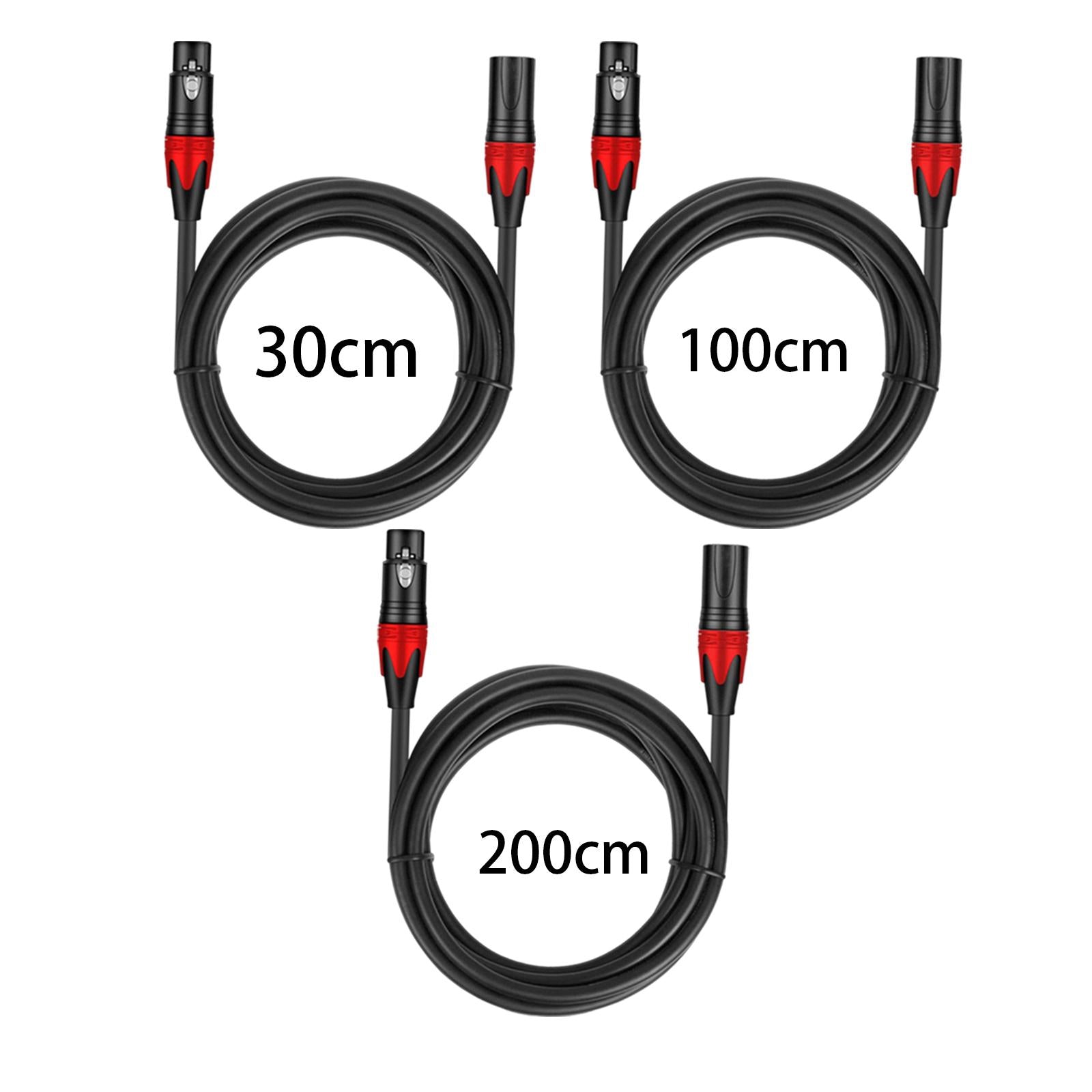 XLR Microphone Cable Audio Cable XLR Cable for PA Systems Mixers Speakers 0.3m