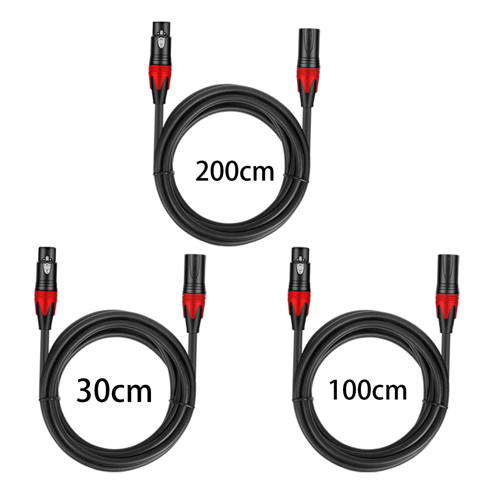 XLR Microphone Cable Audio Cable XLR Cable for PA Systems Mixers Speakers 0.3m