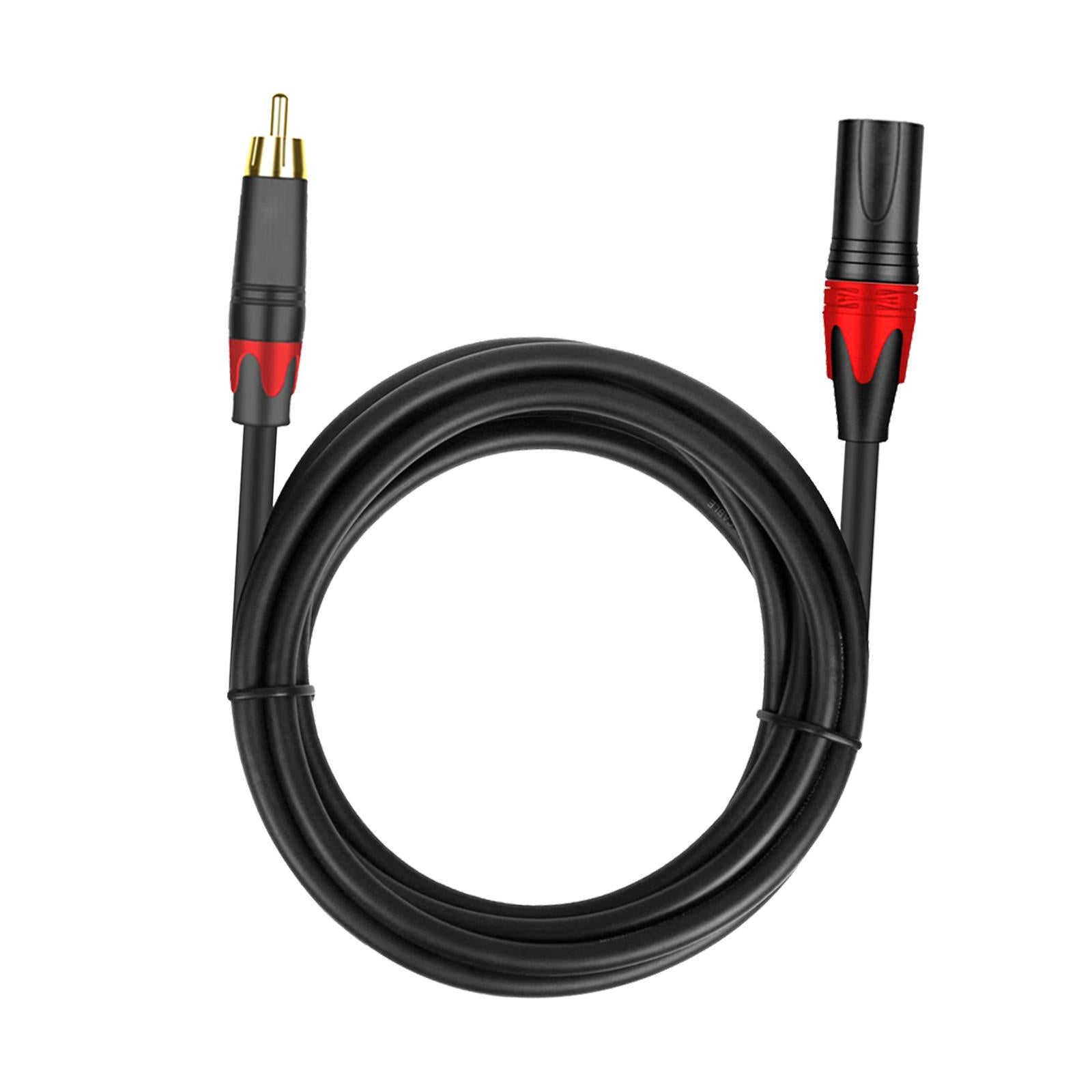 3 Pin XLR rca Microphone Cable Cord for Speakers XLR rca Mic Cable Male to Male 0.3m