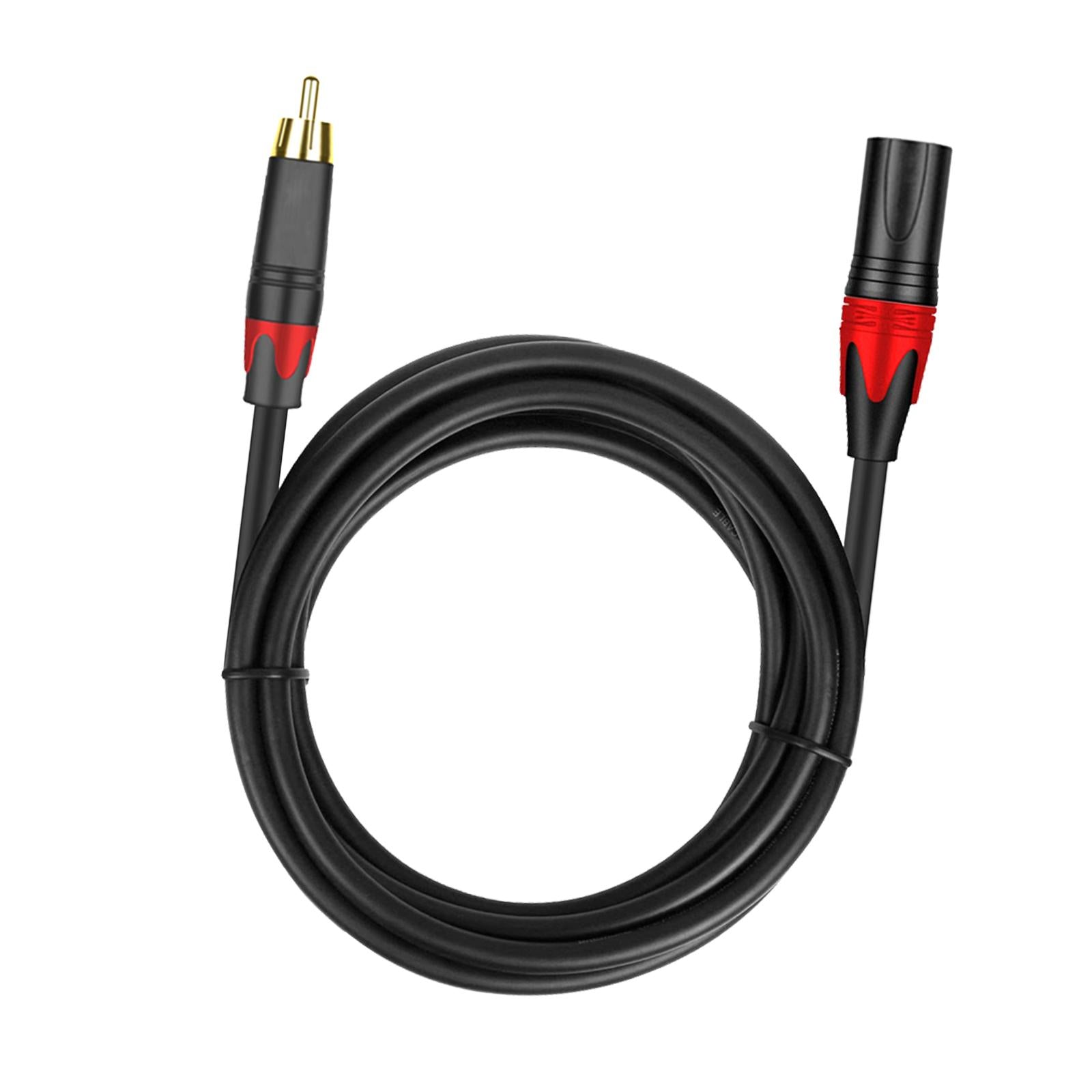 3 Pin XLR rca Microphone Cable Cord for Speakers XLR rca Mic Cable Male to Male 1m