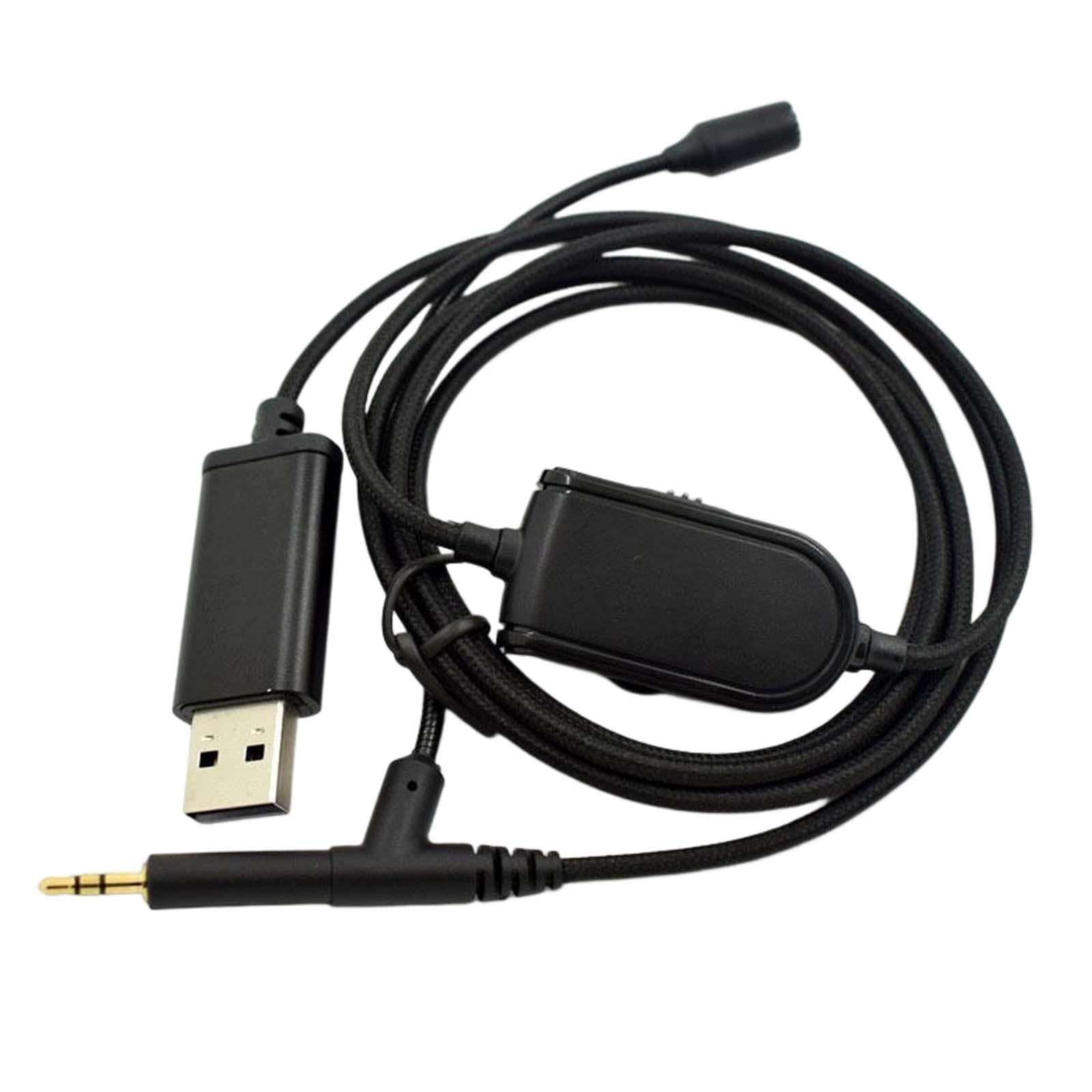 USB to 2.5mm Earphone Audio Cable with Microphone for QC35 Y55 Y50
