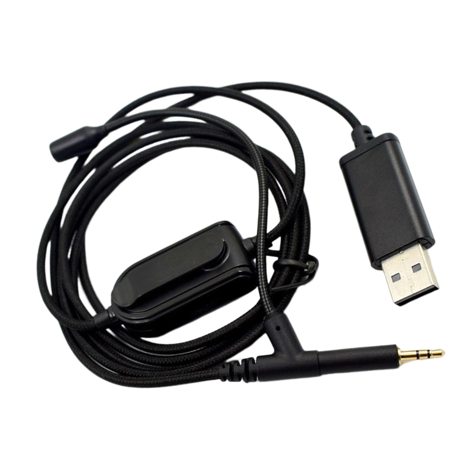 USB to 2.5mm Earphone Audio Cable with Microphone for QC35 Y55 Y50