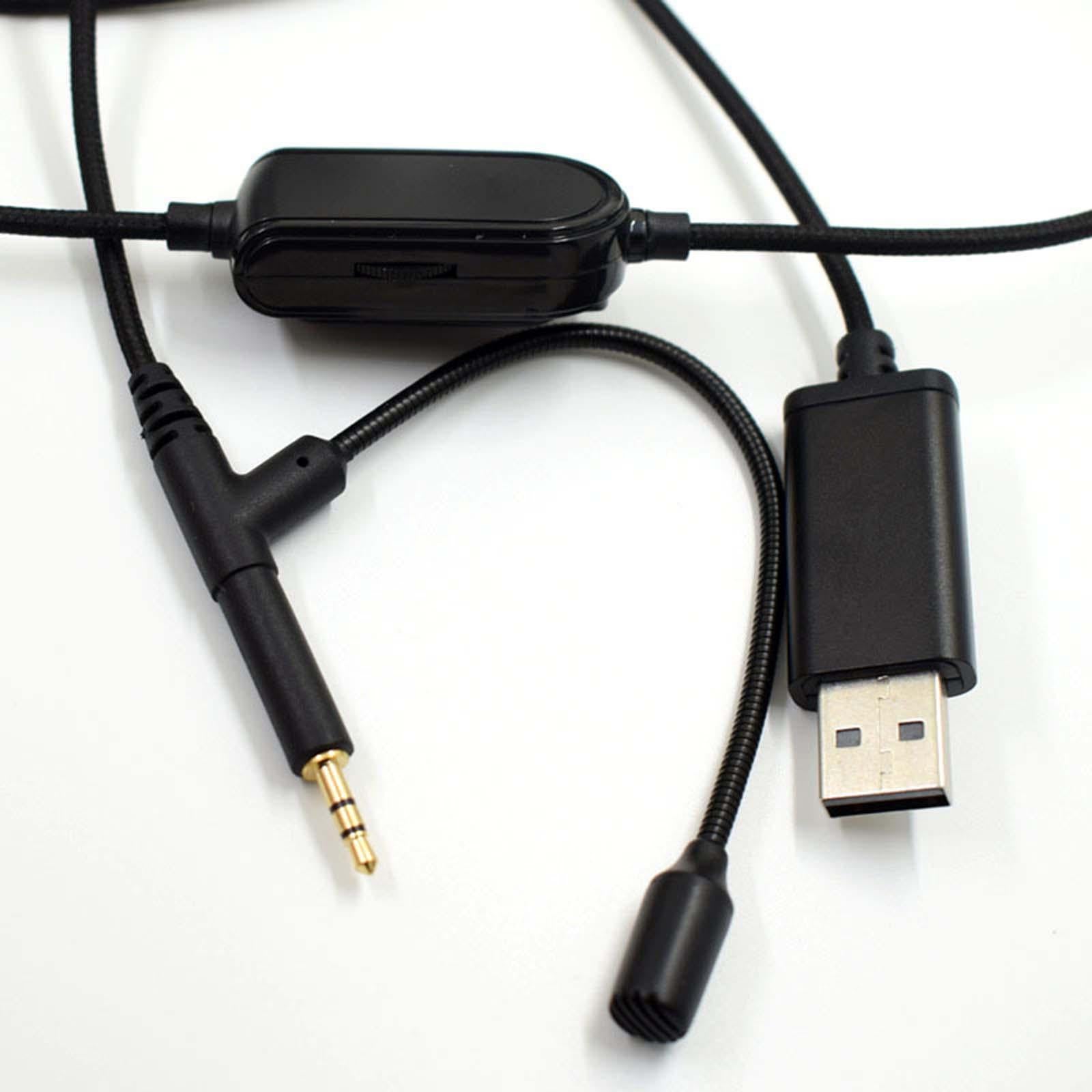 USB to 2.5mm Earphone Audio Cable with Microphone for QC35 Y55 Y50