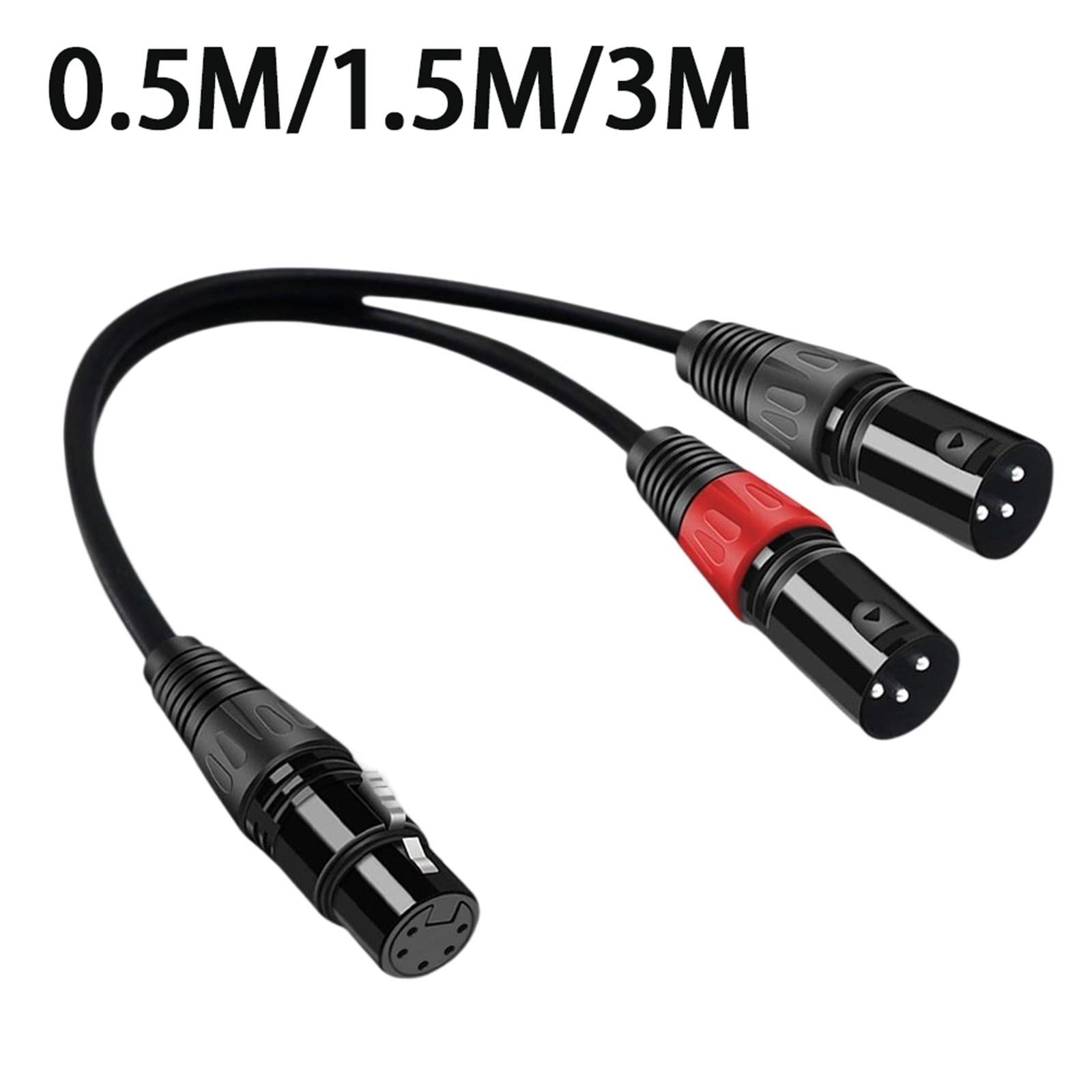 Dual DMX Male to XLR F Light for Speakers Power Amplifiers Dmx Stage Lights 0.5 meter