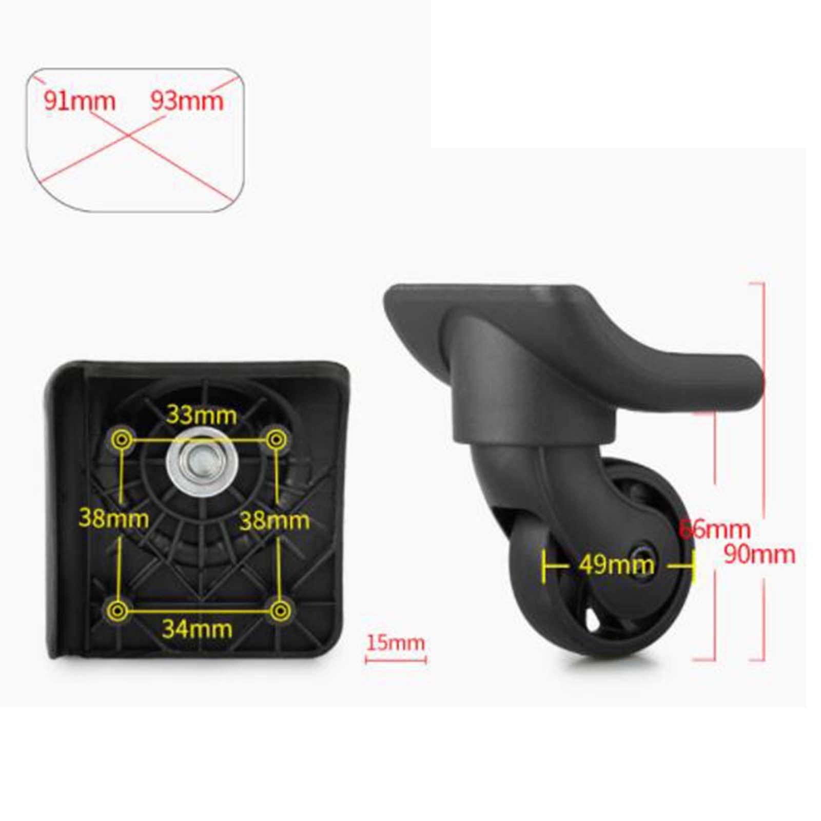 2x Luggage Wheels Replacement Accessories for Travel Suitcase Travelling Bag