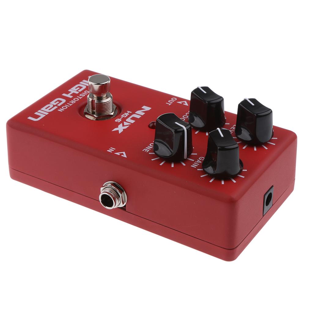 Red Guitar Distortion High Gain Effect Pedal True Bypass HG-6