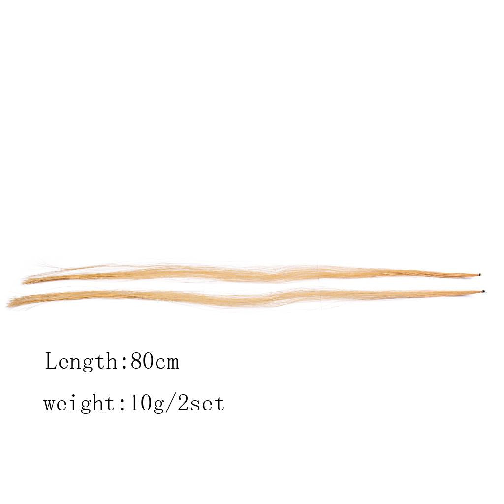 2 Hank 80cm Violin Bow Hair Horse Tail for Violin Viola Cello Erhu Bow