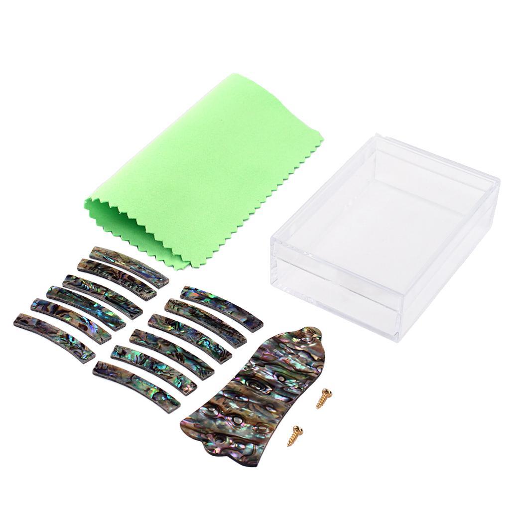 1 Set Shell Acoustic Guitar Truss Rod Cover Soundhole Inlay Strip