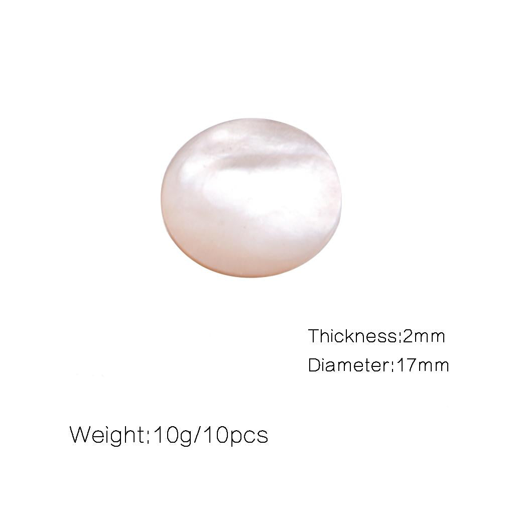 10 Pieces White Shell Guitar Knob Marking Repair Parts