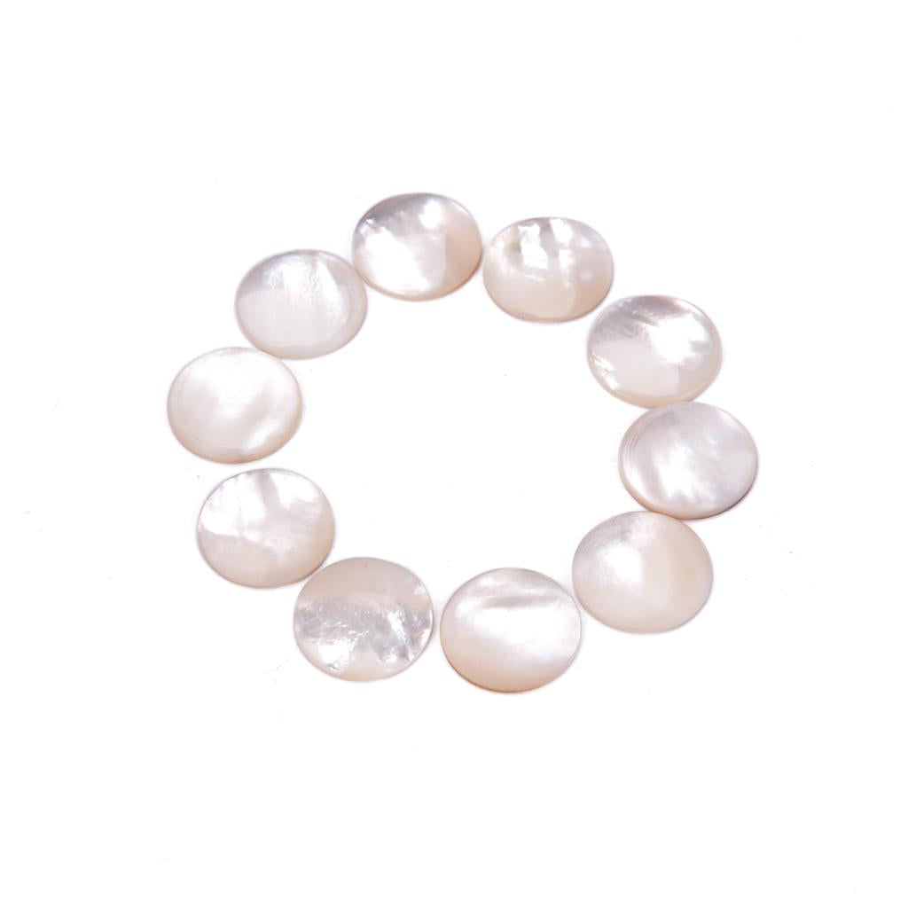 10 Pieces White Shell Guitar Knob Marking Repair Parts