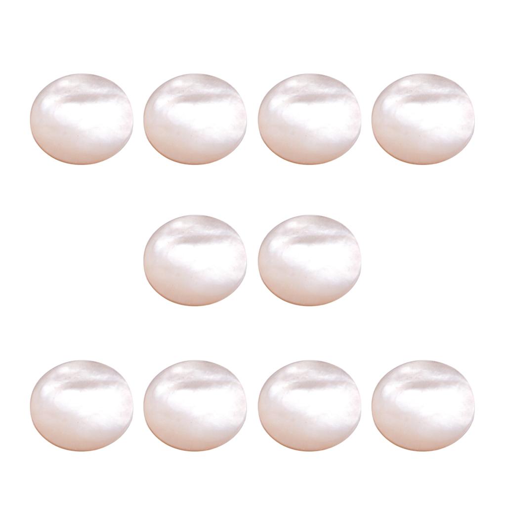 10 Pieces White Shell Guitar Knob Marking Repair Parts