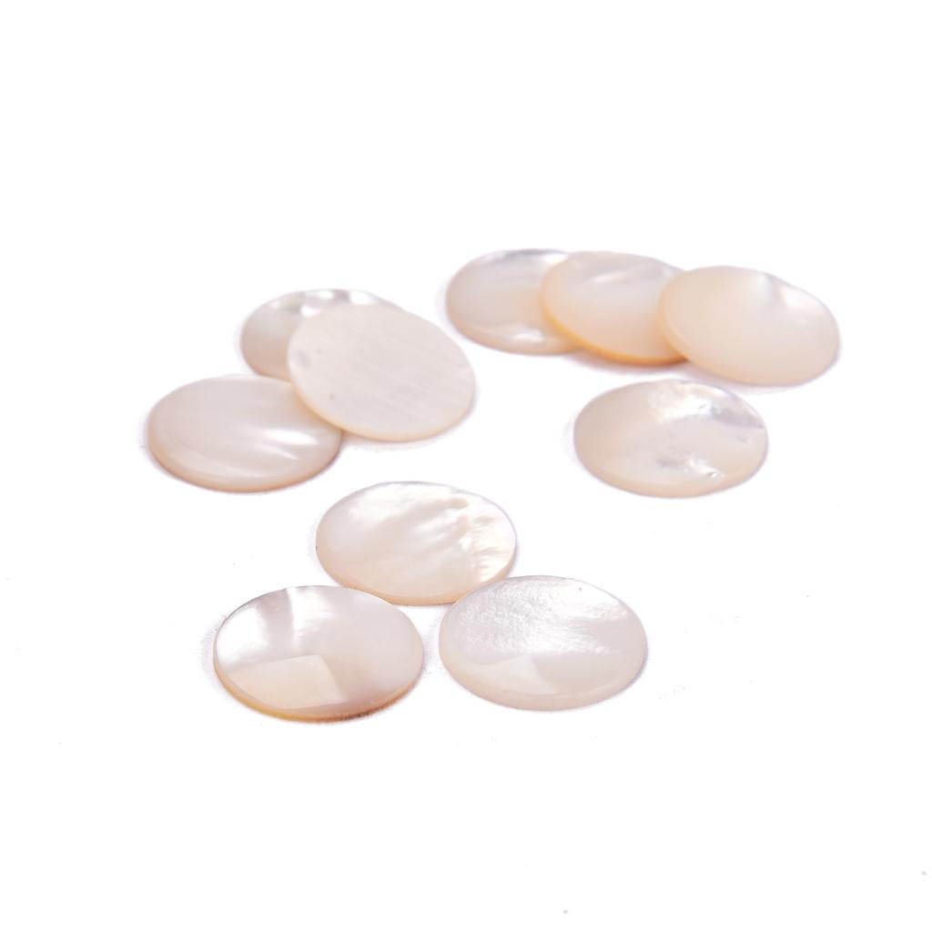 10 Pieces White Shell Guitar Knob Marking Repair Parts