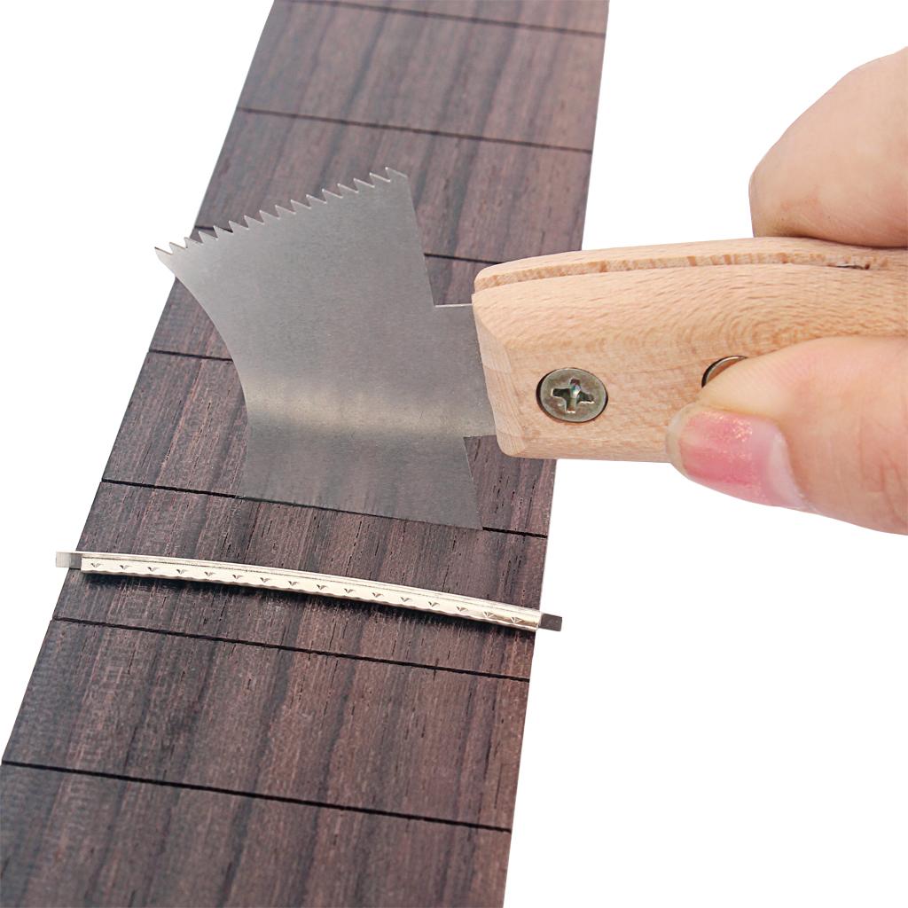 Guitar Fret Repair Tools Fretboard Protector Measuring Ruler Jagged Knife