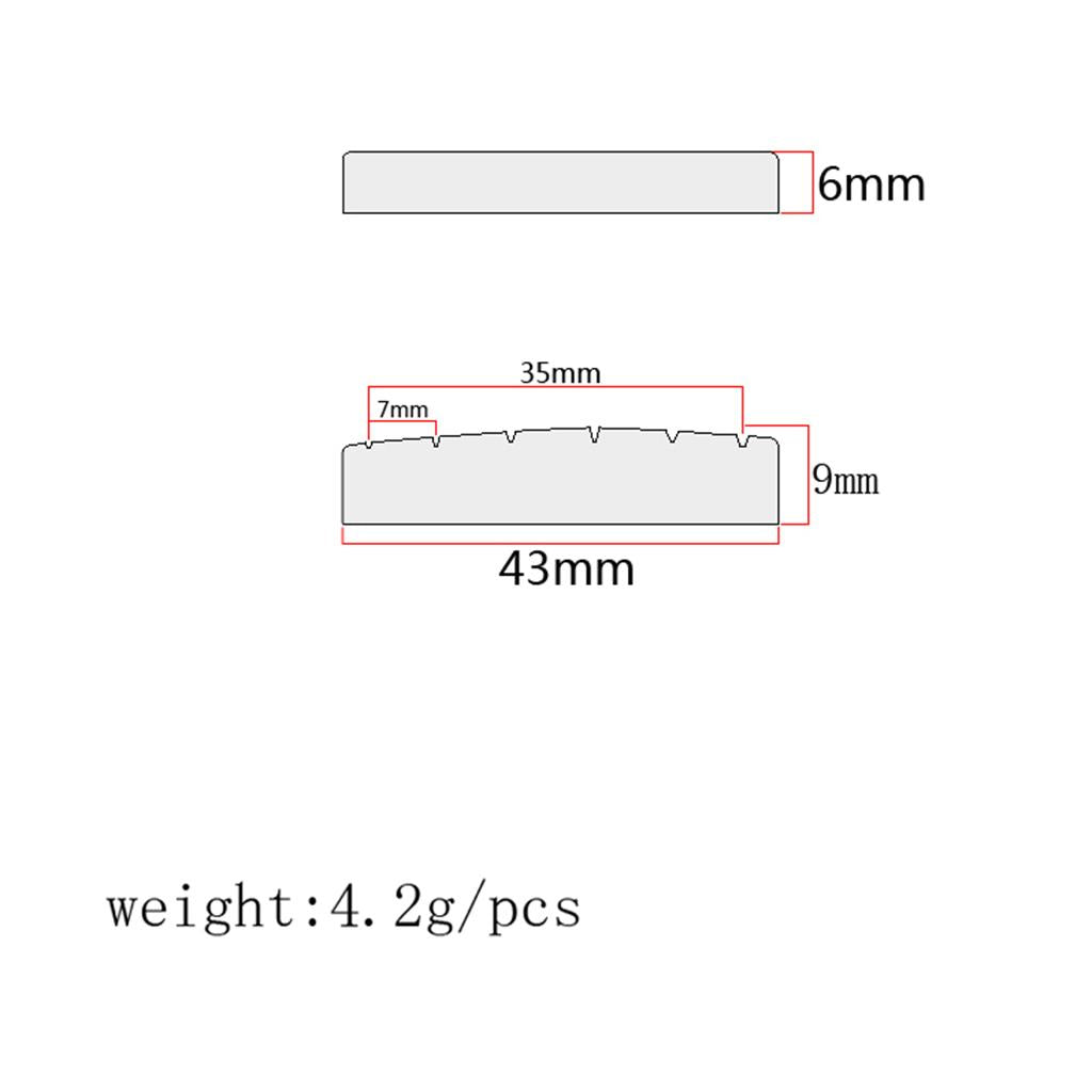 Bone Guitar String Bridge Nut for Acoustic Guitar Musical Instrument Parts