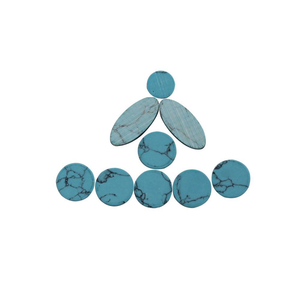9Pcs Saxophone Key Button Inlays for Alto/Soprano/Tenor Sax