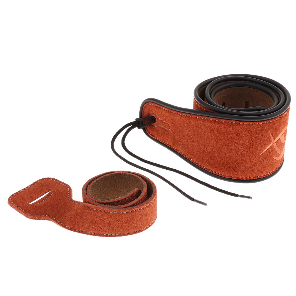 Guitar Leather Neck Shoulder Strap Belt for Electric Acoustic Guitar Bass