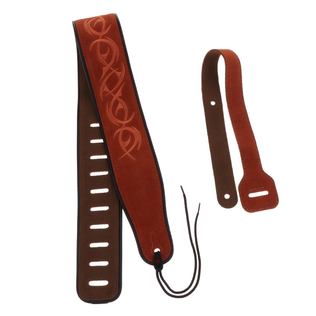 Guitar Leather Neck Shoulder Strap Belt for Electric Acoustic Guitar Bass
