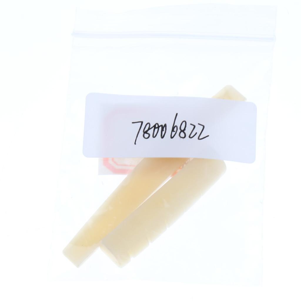 2pcs Acoustic Guitar Bridge Saddle Nut Guitar Replacement Parts Beige Color