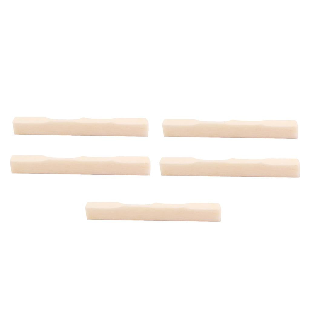 5pcs Ukulele Bone Bridge Saddles for Ukulele 4 String Guitar Parts