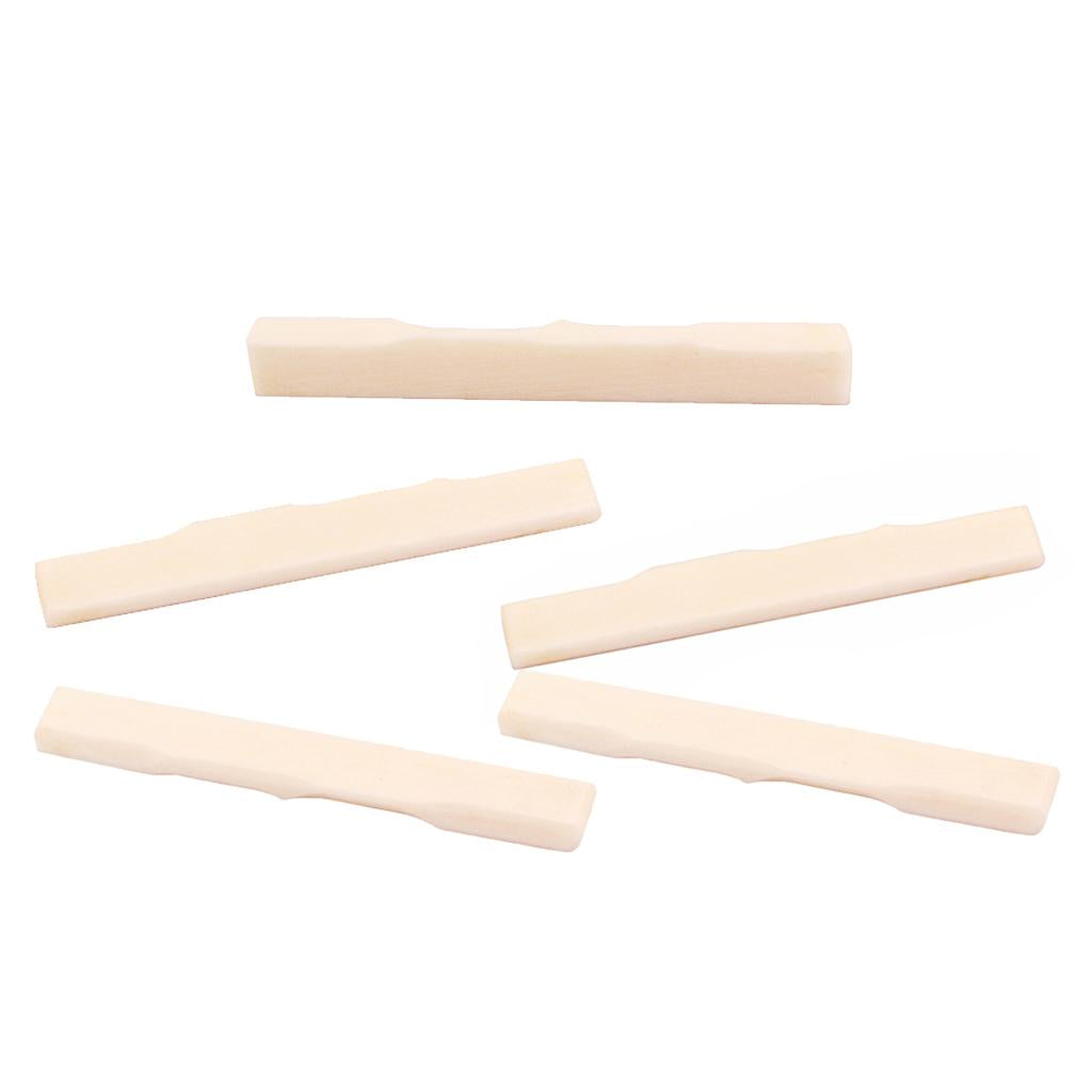 5pcs Ukulele Bone Bridge Saddles for Ukulele 4 String Guitar Parts