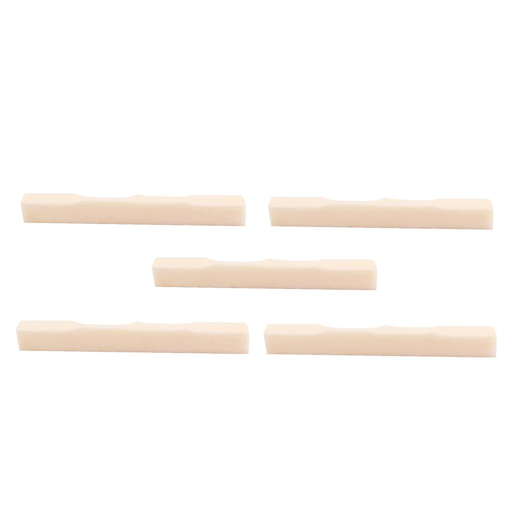 5pcs Ukulele Bone Bridge Saddles for Ukulele 4 String Guitar Parts