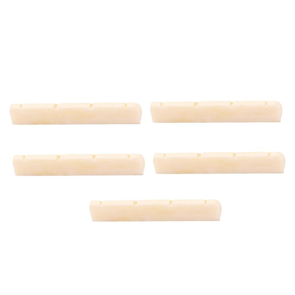 5 Pieces Bridge Slotted Nut for 6-String Electric Guitar Part