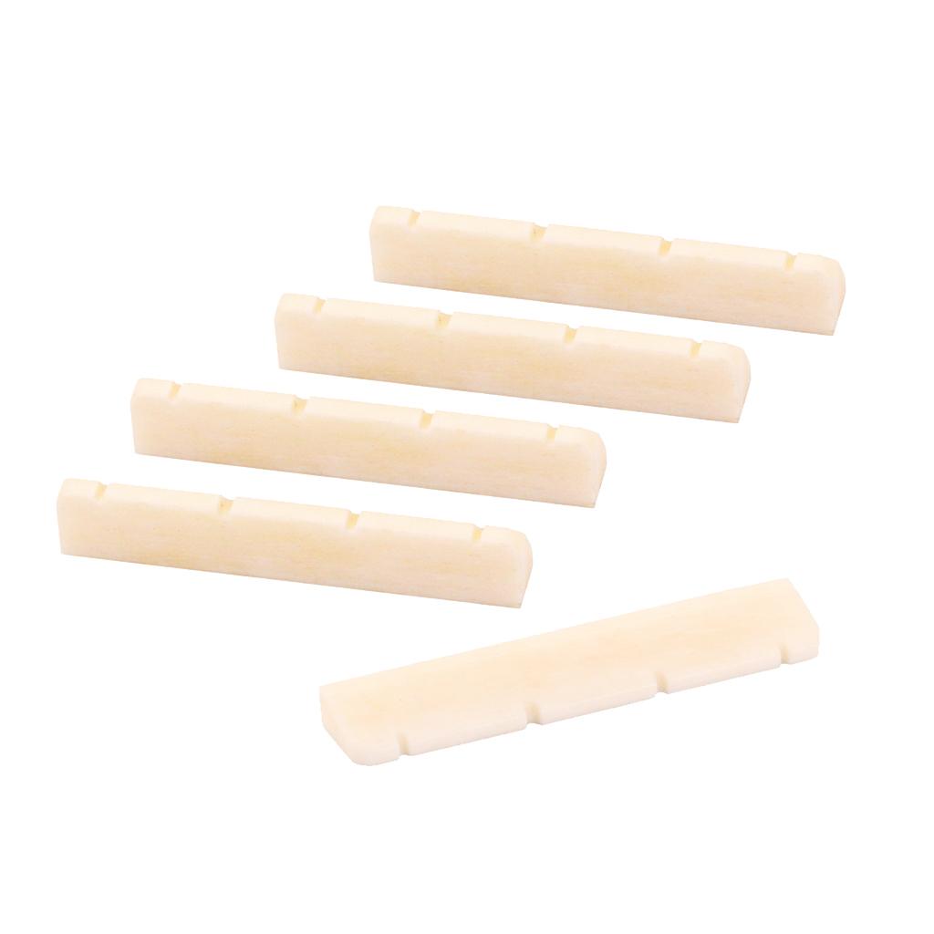 5 Pieces Bridge Slotted Nut for 6-String Electric Guitar Part