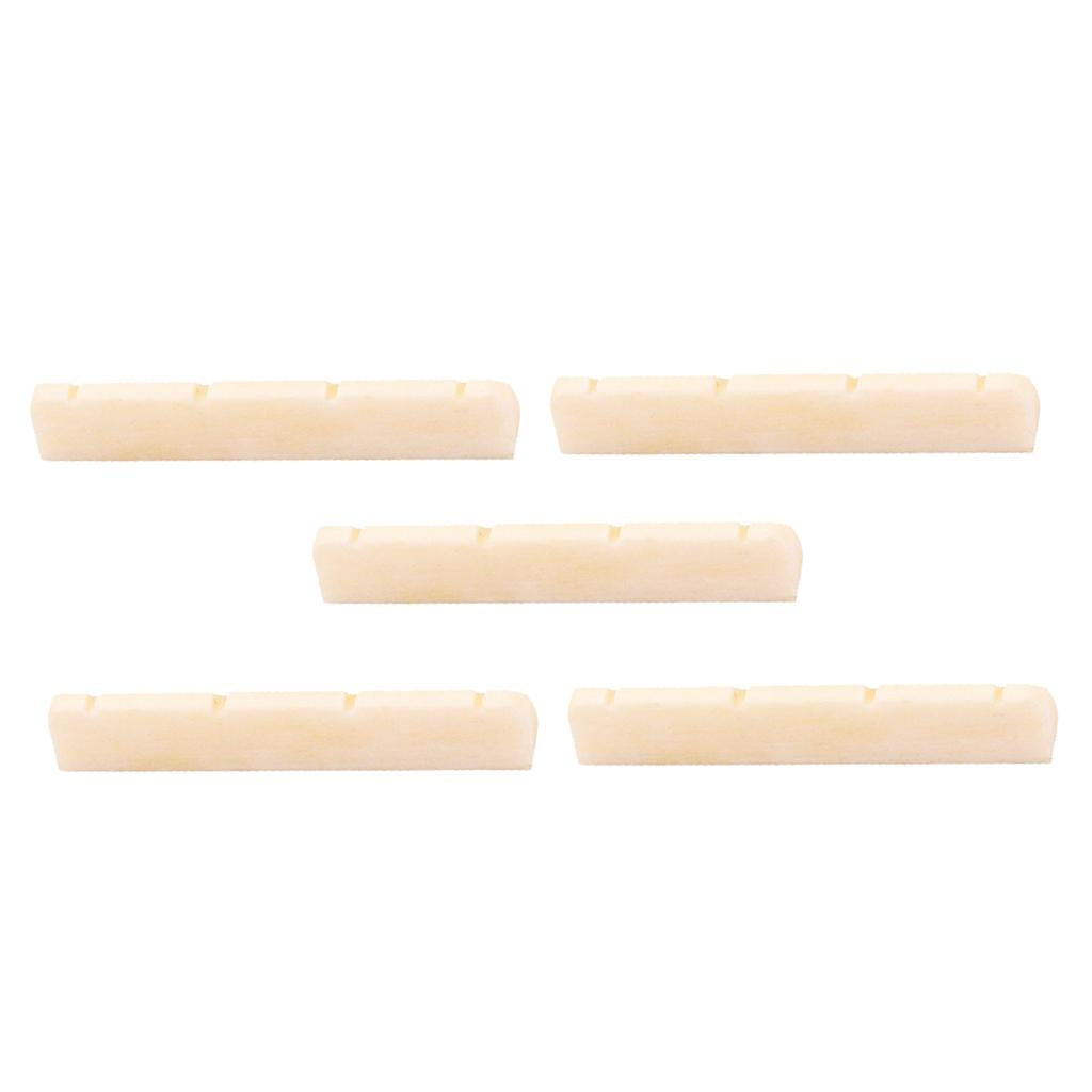 5 Pieces Bridge Slotted Nut for 6-String Electric Guitar Part
