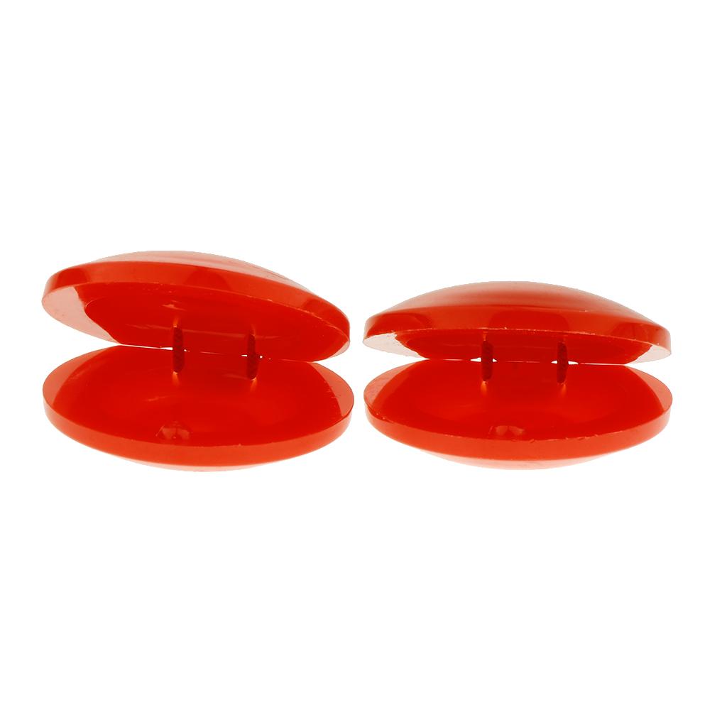 1 Pair Plastic Castanet Kids Percussion Toy Red