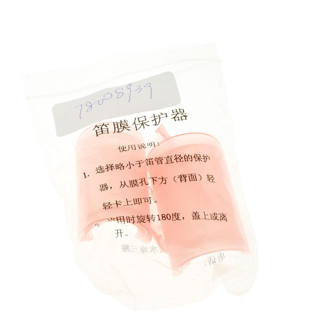 5 Pieces Dimo Protector Protective Cover for Bamboo Flute Parts Red