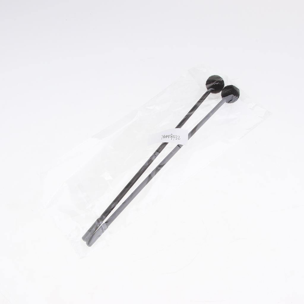1 Pair Tongue Drum Sticks Mallets Beaters Black_Plastic