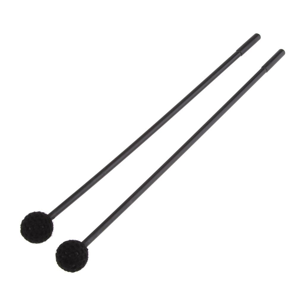 1 Pair Tongue Drum Sticks Mallets Beaters Black_Plastic