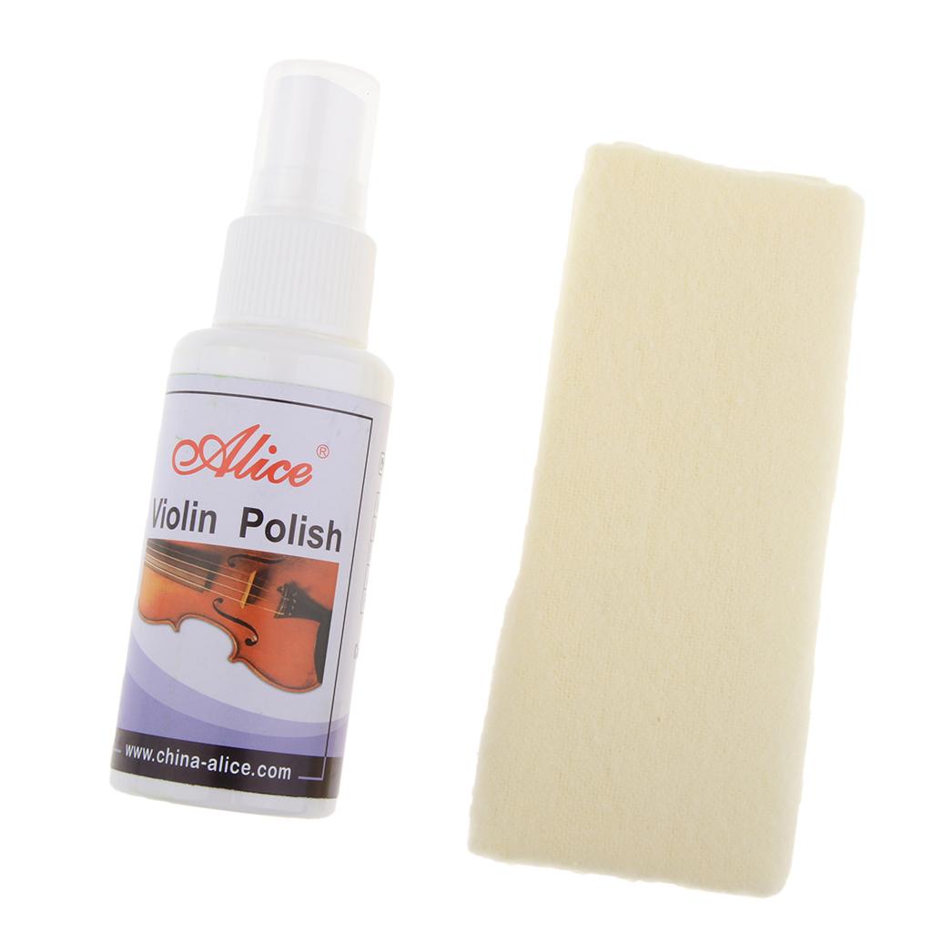 Violin Polish and Cleaning Cloth Set for Wooden Musical Instrument Violin