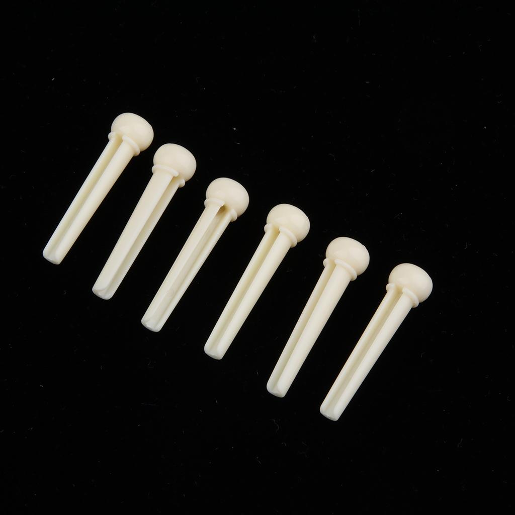 6 Pieces Guitar Bridge Pins String Nails Cores for Folk Acoustic Guitar