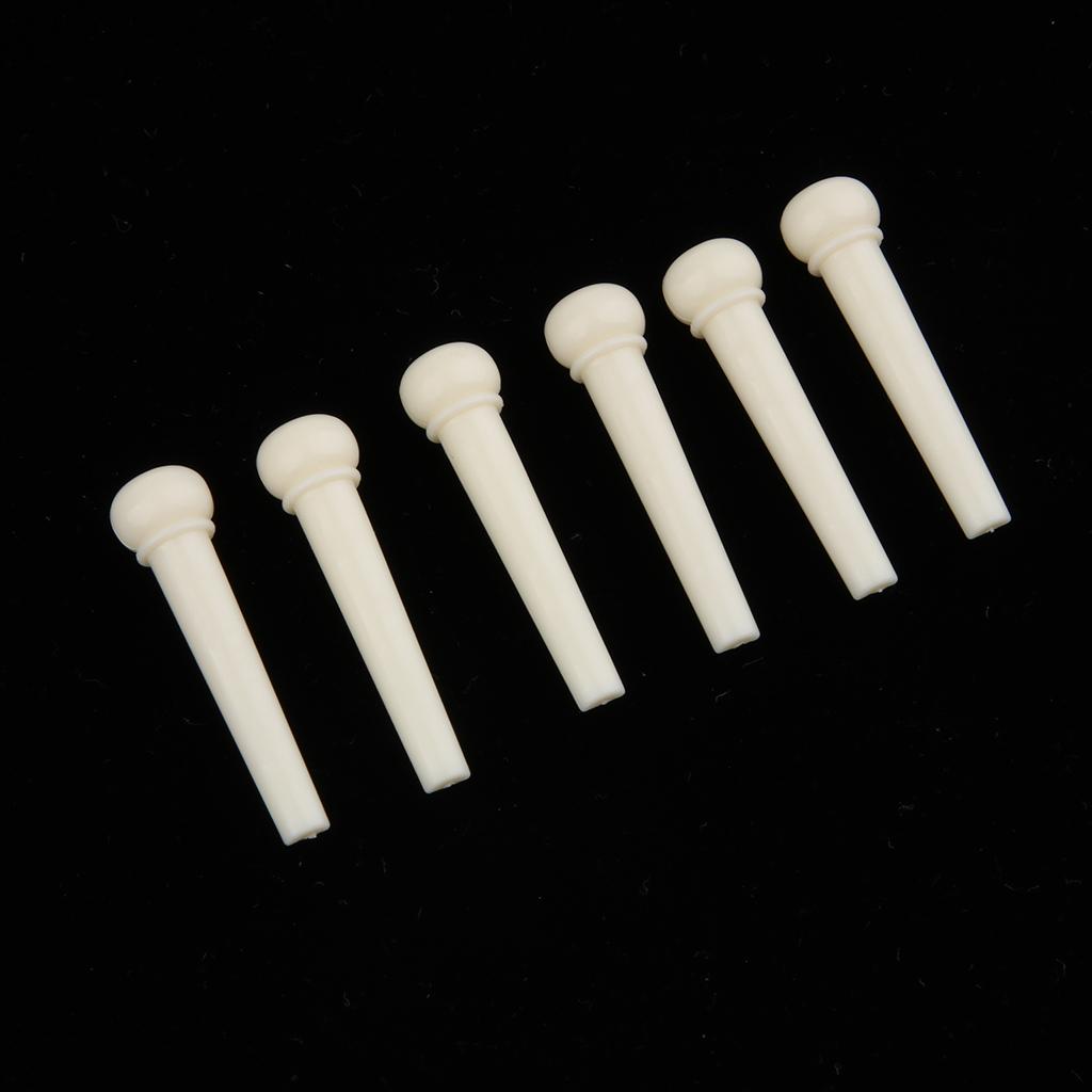 6 Pieces Guitar Bridge Pins String Nails Cores for Folk Acoustic Guitar